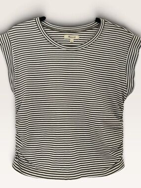Madewell Side-Cinch Striped Muscle Tee (S)